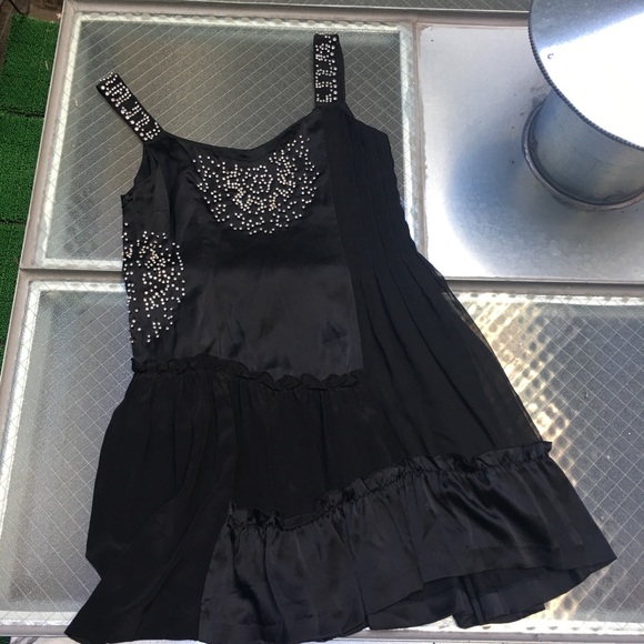 Nanette Lepore Rose Rhinestone Studded Dress - Picture 3 of 8